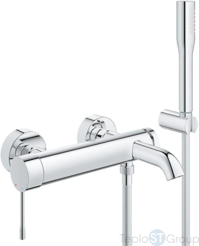 Смеситель для ванны Grohe Essence+ с душевым гарнитуром 33628001 - купить с доставкой по России