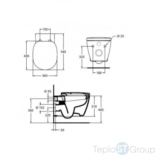 Чаша подвесного унитаза Ideal Standard Connect E803501 - купить с доставкой по России фото 3