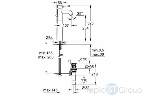 Смеситель для раковины Grohe BauClassic 32868000 - купить оптом у дилера TeploSTGroup по всей России ✅ ☎ 8 (800) 600-96-13 фото 3