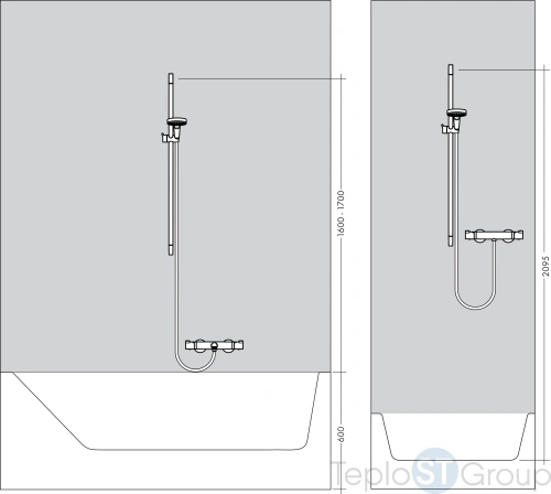 Душевая штанга Hansgrohe 28632990 золото - купить с доставкой по России фото 4