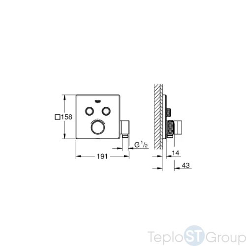 Термостат для душа Grohe Grohtherm SmartControl 29125000 - купить с доставкой по России фото 3