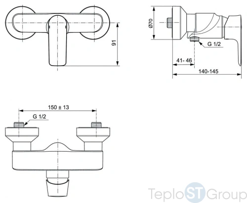 Смеситель для душа Ideal Standard Connect Air A7032AA - купить с доставкой по России фото 3