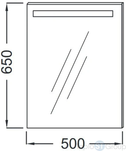 Зеркало с подсветкой Jacob Delafon Parallel 50см EB1410-NF - купить с доставкой по России фото 2