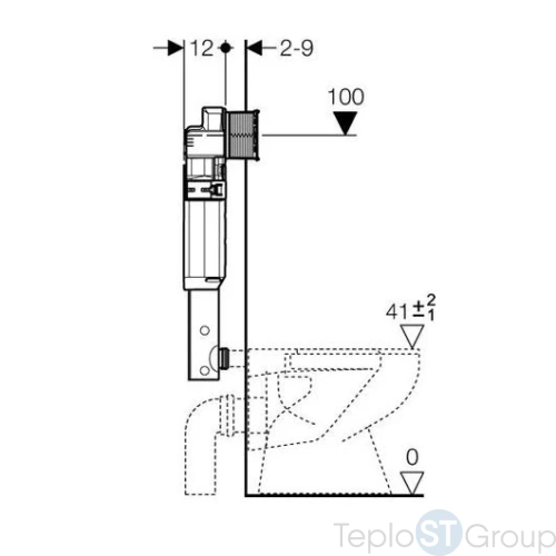 Скрытый бачок GEBERIT UP320 109.300.00.5 - купить оптом у дилера TeploSTGroup по всей России ✅ ☎ 8 (800) 600-96-13 фото 3