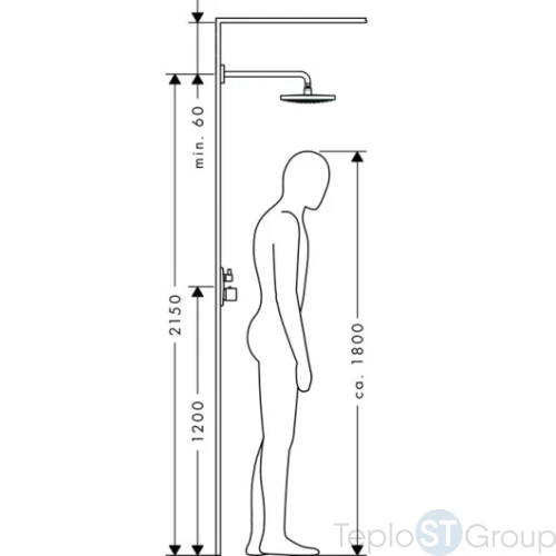 Верхний душ Hansgrohe Raindance Select 27378000 хром - купить с доставкой по России фото 4