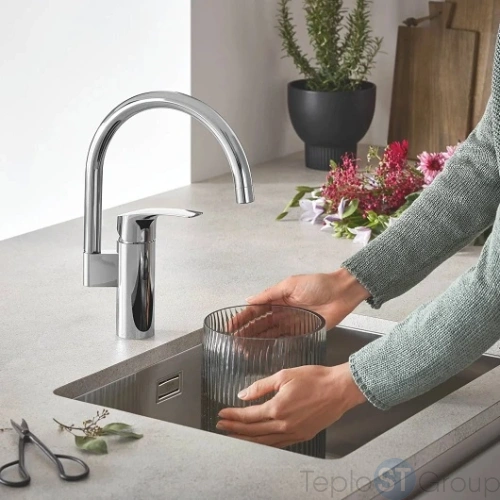 Смеситель для кухни GROHE Eurosmart 2021 33202003 хром - купить оптом у дилера TeploSTGroup по всей России ✅ ☎ 8 (800) 600-96-13 фото 5