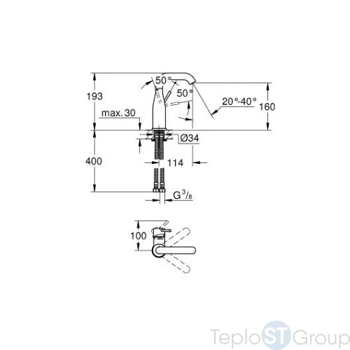 Смеситель для раковины Grohe Essence 23463001 - купить с доставкой по России фото 3