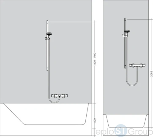 Душевой гарнитур Hansgrohe Croma Select S Vario 26562400 со штангой 65 см, белый/хром - купить оптом у дилера TeploSTGroup по всей России ✅ ☎ 8 (800) 600-96-13 фото 4