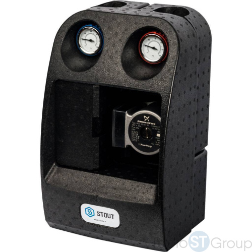 Stout SDG-0001 Насосная группа с прямым контуром 1 1/4" с насосом Grundfos UPSO 32-65 в теплоизоляции DN 32 - купить оптом с доставкой по России фото 4