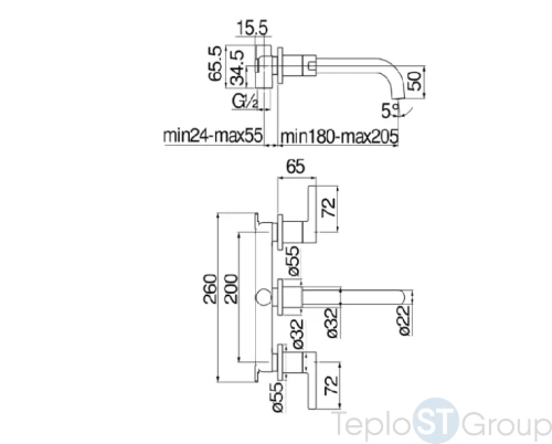 Смеситель для раковины Nobili Lira LR116298/1T1CR хром, 3 отверстия - купить с доставкой по России фото 2