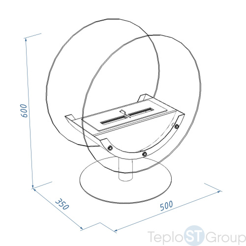 Биокамин Royal Thermo RTBFP-F500ML Mirror Lens - купить оптом с доставкой по России фото 3