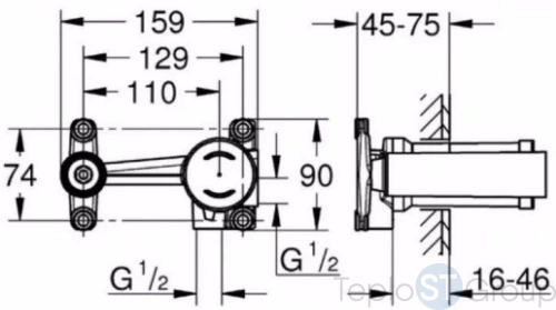 Скрытая часть смесителя для раковины Grohe 23571000 - купить с доставкой по России фото 2