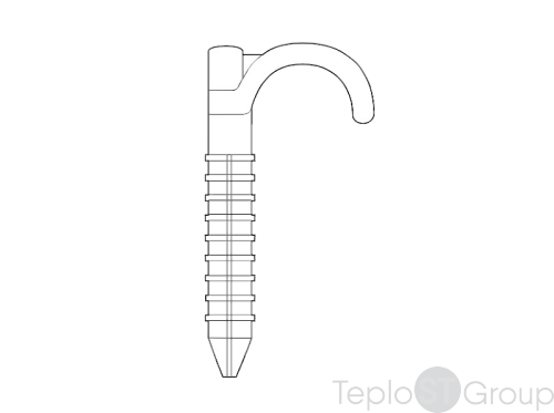 Дюбель-крюк одинарный d16-25мм (70мм)