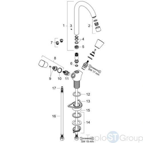 Смеситель для кухни Hansgrohe Logis 71280000 - купить с доставкой по России фото 3