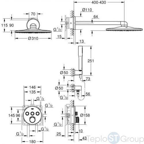 Душевая система Grohe Euphoria 34709000 хром - купить оптом у дилера TeploSTGroup по всей России ✅ ☎ 8 (800) 600-96-13 фото 2