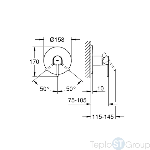 Смеситель для душа Grohe Plus 24059003 - купить оптом у дилера TeploSTGroup по всей России ✅ ☎ 8 (800) 600-96-13 фото 3