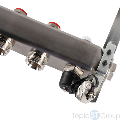 Rommer RMS-3201-000011 Rommer Коллектор из нержавеющей стали без расходомеров, с клапаном вып. воздуха и сливом 11 вых. - купить оптом с доставкой по России фото 11