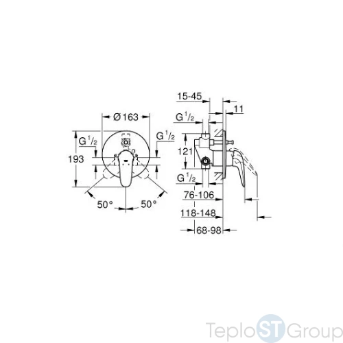 Смеситель для ванны Grohe Eurostyle 2015 Solid 23730003 - купить с доставкой по России фото 2