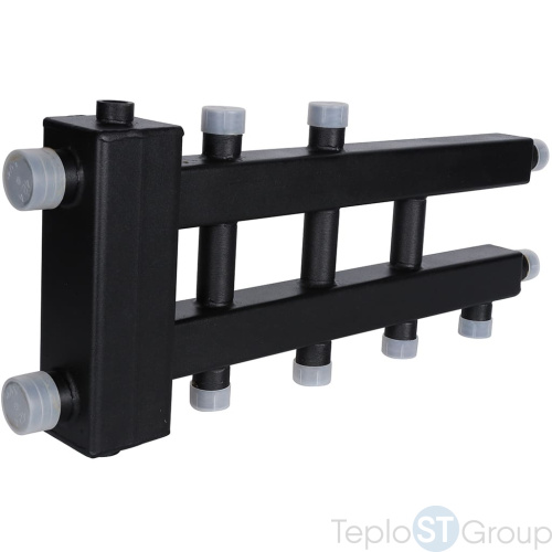 Rommer RDG-0060-024024 Rommer Коллектор (дублер компакт) с гидроразделителем на 2+1+1 контура до 60 кВт - купить оптом с доставкой по России фото 5