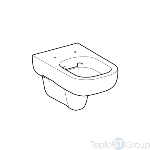 Чаша подвесного унитаза Geberit Smyle Rimfree 500.210.01.1 безободковая - купить с доставкой по России фото 4