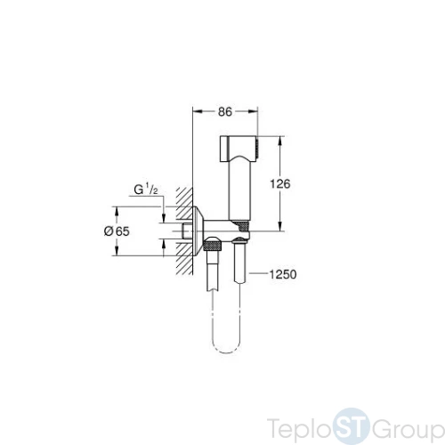 Гигиенический душ Grohe Sena Trigger Spray 26332000 с держателем и шлангом - купить с доставкой по России фото 3