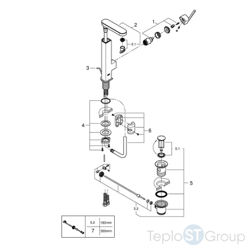 Смеситель для раковины Grohe Plus 23843003 - купить с доставкой по России фото 4