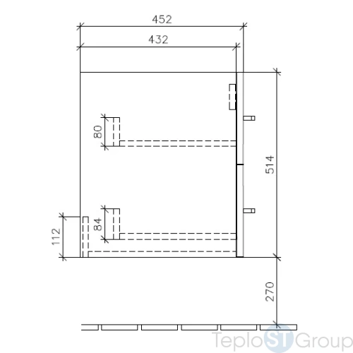 Тумба под раковину Villeroy&Boch Avento 630 x 514 x 452 mm A89000B4 - купить с доставкой по России фото 3