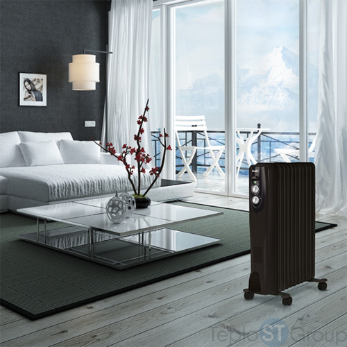 Масляный радиатор Ballu Classic black BOH/CL-11BRN 2200 (11 секций) - купить оптом с доставкой по России фото 2