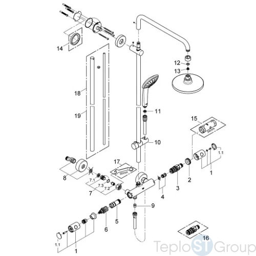 Душевая стойка Grohe Euphoria 27296001 хром - купить с доставкой по России фото 2