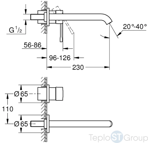 Смеситель для раковины GROHE Essence New L-Size 19967GL1 холодный рассвет глянец - купить с доставкой по России фото 2