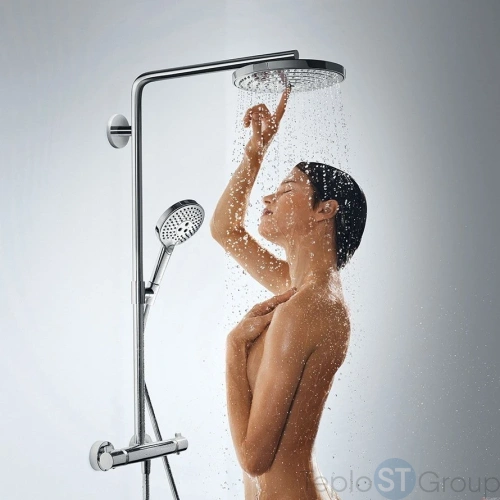 Душевая стойка Hansgrohe Raindance Select 300 2jet Showerpipe хром 27133000 - купить с доставкой по России фото 3