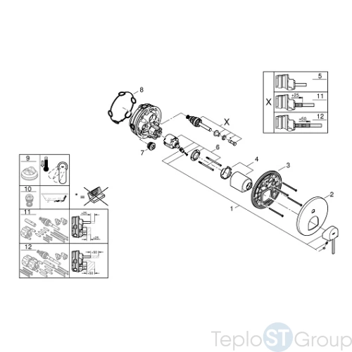 Смеситель для душа Grohe Plus 24060003 - купить оптом у дилера TeploSTGroup по всей России ✅ ☎ 8 (800) 600-96-13 фото 2