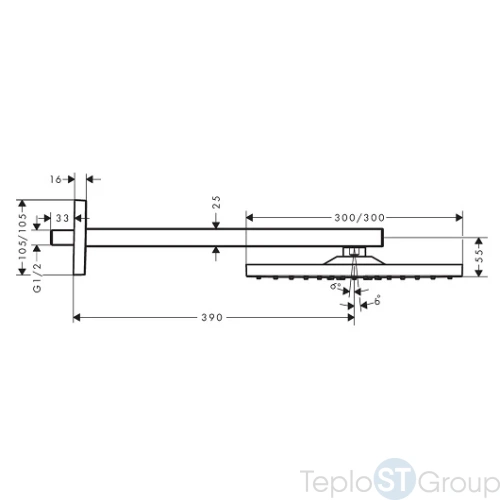 Верхний душ Hansgrohe Raindance Air 26238000 хром - купить оптом у дилера TeploSTGroup по всей России ✅ ☎ 8 (800) 600-96-13 фото 4