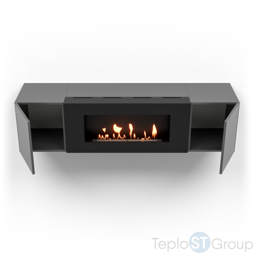 Тумба с биокамином Firelight BFP-P1600 графит - купить оптом с доставкой по России фото 9