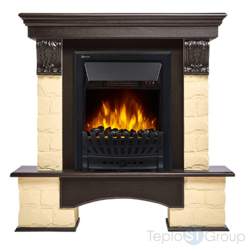 Портал Firelight Forte Classic камень бежевый, шпон венге - купить оптом с доставкой по России