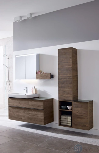 Шкафчик Geberit Smyle Square 36 500.359.JR.1 правый, с одной дверцей, пекан - купить оптом с доставкой по России фото 6
