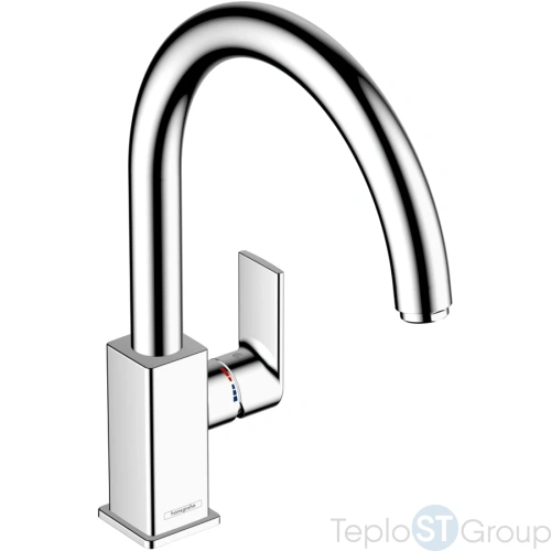 Кухонный смеситель 260 однорычажный с поворотным изливом Hansgrohe Vernis Shape M35 71871000 хром - купить с доставкой по России