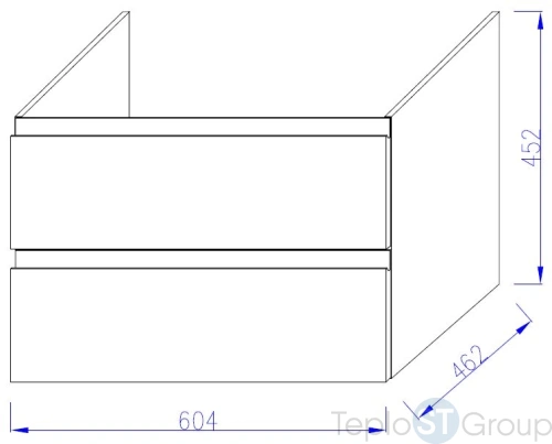 Тумба под раковину Jacob Delafon Madeleine 60x46 EB2052-J52 черный глянец - купить с доставкой по России фото 3