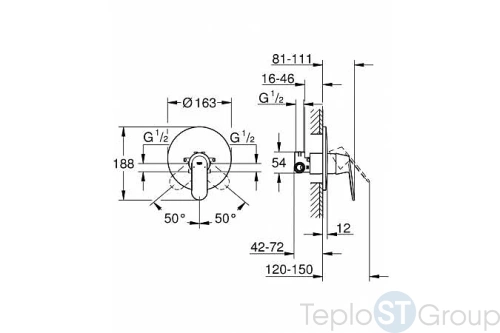 Смеситель для душа Grohe Eurosmart Cosmopolitan 32880000 - купить с доставкой по России фото 2