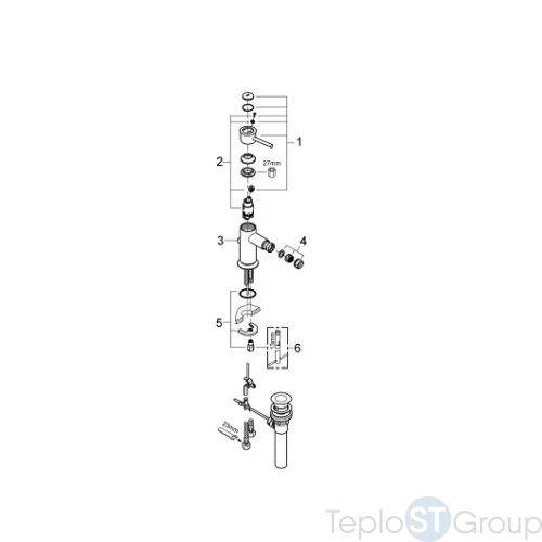 Смеситель для биде Grohe BauClassic 32864000 - купить оптом с доставкой по России фото 3