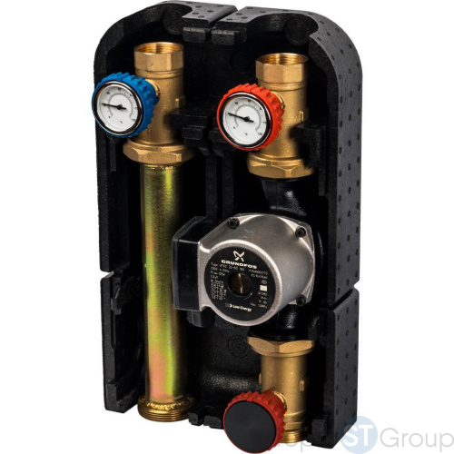Stout SDG-0001 Насосная группа с прямым контуром 1 1/4" с насосом Grundfos UPSO 32-65 в теплоизоляции DN 32 - купить оптом с доставкой по России фото 2