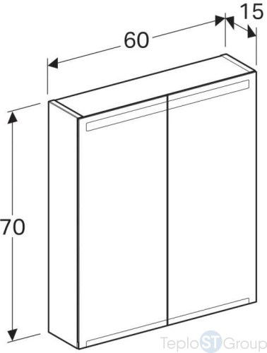 Зеркальный шкаф Geberit Option 60x70 500.582.00.1 - купить с доставкой по России фото 2