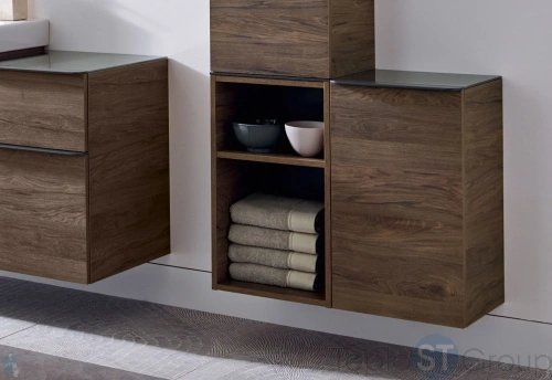 Шкафчик Geberit Smyle Square 36 500.359.JR.1 правый, с одной дверцей, пекан - купить оптом с доставкой по России фото 2