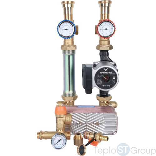 Stout SDG-0038 Насосная группа с теплообменником 34 пластины,с насосом Grundfos UPSO 25-65 в теплоизоляции - купить с доставкой по России фото 13