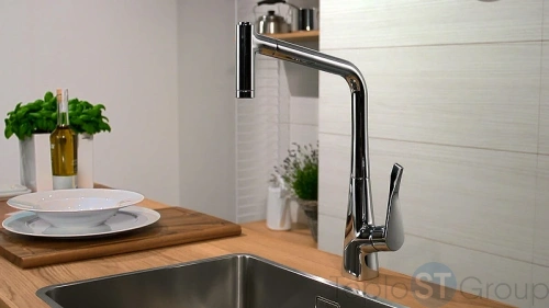 Смеситель для кухни Hansgrohe Metris хром 14820000 - купить с доставкой по России фото 9