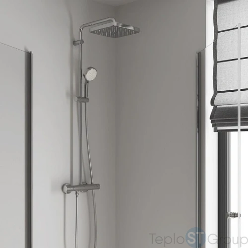 Душевая система GROHE Tempesta Cosmopolitan 250 CUBE с термостатом настенного монтажа 26689000 хром - купить с доставкой по России фото 5