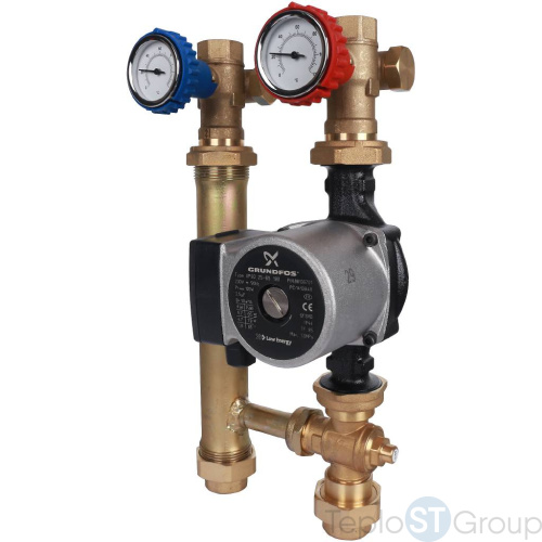 Stout SDG-0014 Насосная группа для твердотопливных котлов 1" с насосом Grundfos UPSO 25-65 в теплоизоляции - купить с доставкой по России фото 2