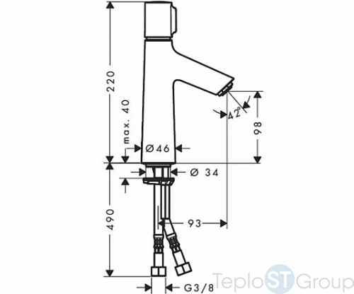 Смеситель для раковины Hansgrohe Talis S 72043000 - купить оптом у дилера TeploSTGroup по всей России ✅ ☎ 8 (800) 600-96-13 фото 3