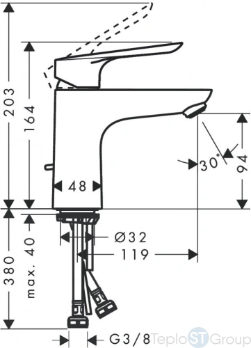 Набор для ванны Hansgrohe Logis E SetLogisE100C (71178000+71415000+26532400) - купить с доставкой по России фото 5