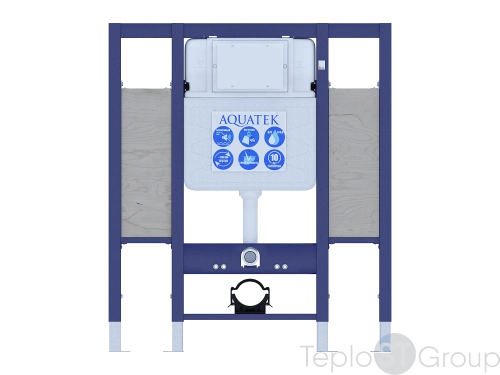 Инсталляция для унитаза Aquatek INS-0000015 для лиц с ограниченными возможностями, с площадками для поручней - купить с доставкой по России фото 2